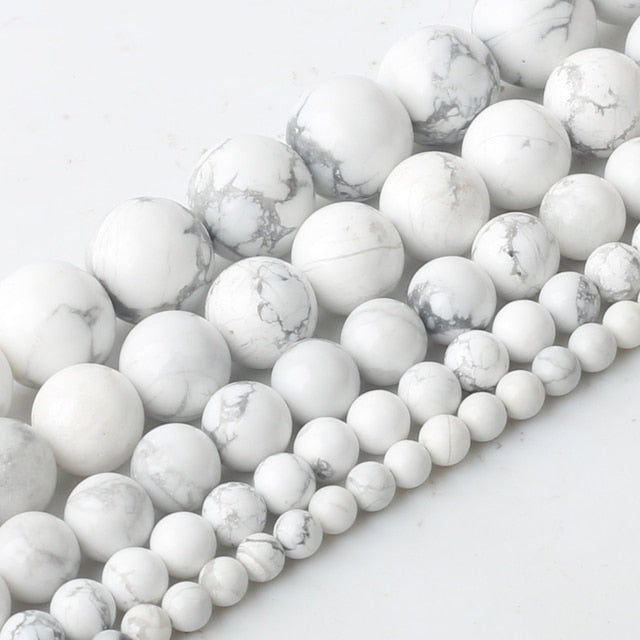 Perles vrac en pierre Howlite