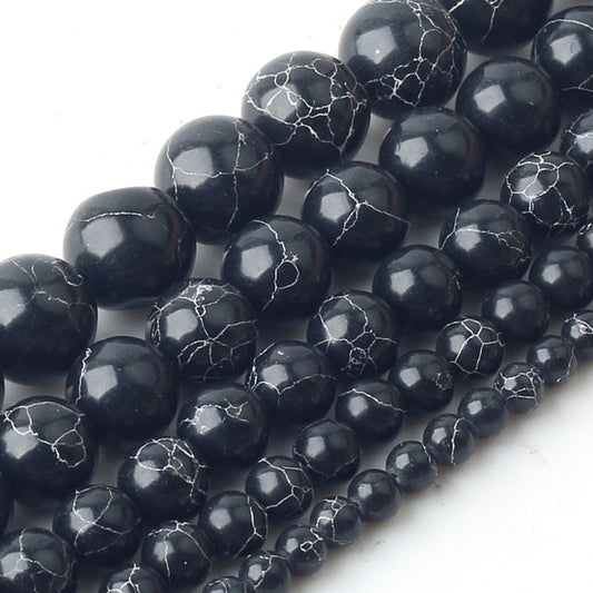 Perles vrac Howlite Noire