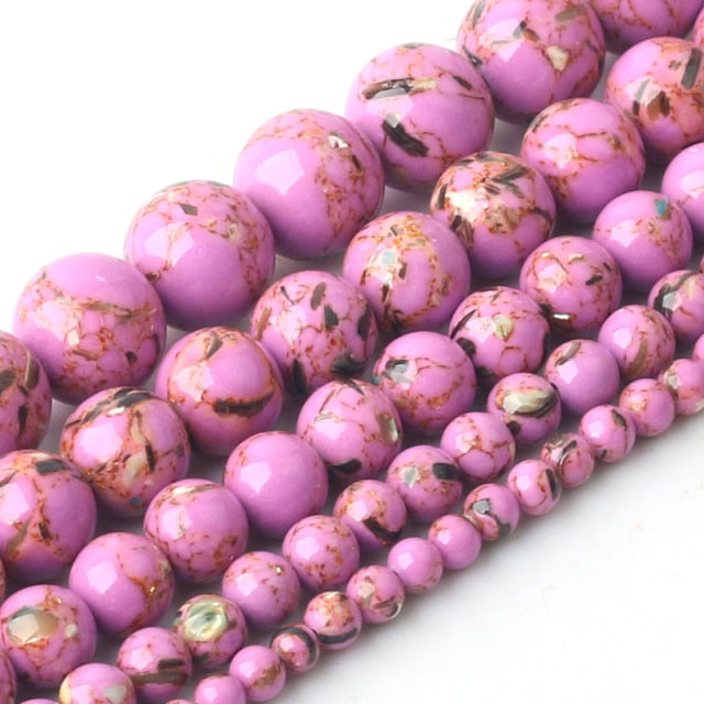 Perles vrac Howlite Rose