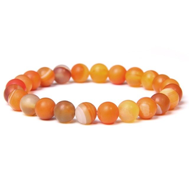 Bracelet agate orange